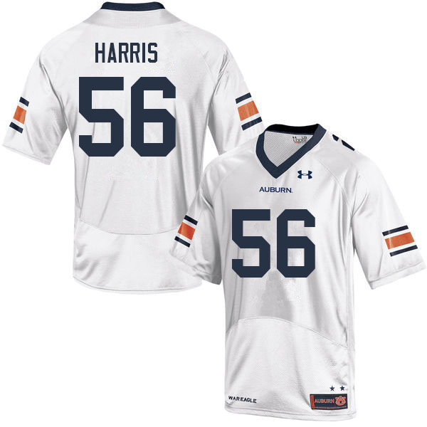 Men's Auburn Tigers #56 E.J. Harris White 2022 College Stitched Football Jersey